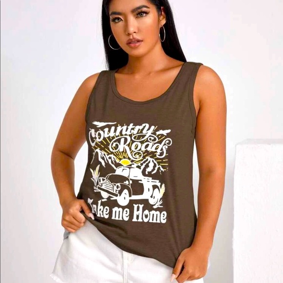 SHEIN Tops - Shein plus country roads tank top
